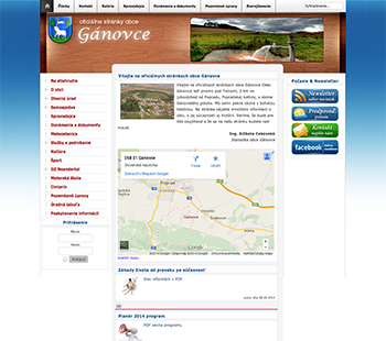 Oficiálne stránky obce Gánovce